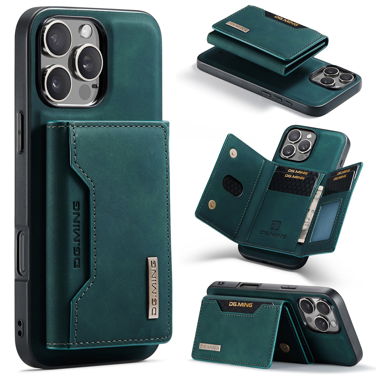 Magnetic iPhone 16 Pro Case with Card Pocket Compatible with iPhone 16 Pro Coffee Color - Image 7