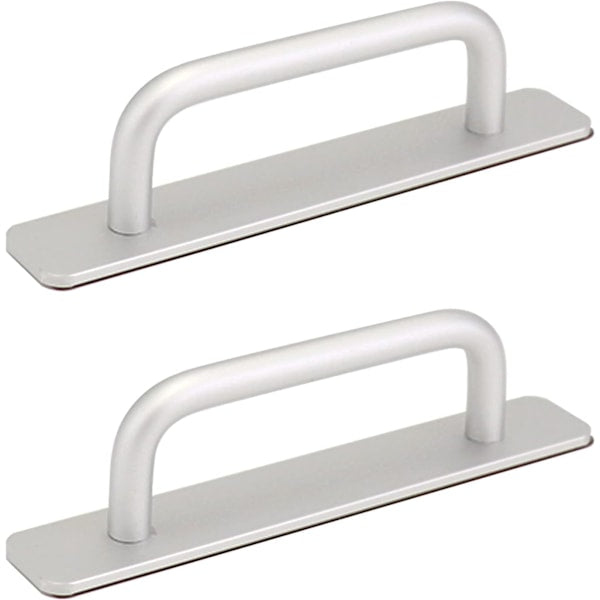 2pcs Self-Adhesive Aluminum Alloy Door Handle Push-Pull Sliding Door Handle Without Drilling for Gate Cabinet Toilet, 150 x 25mm - Image 7