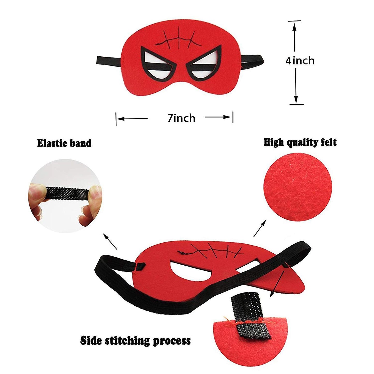 Superhero Masks 32 Pack Kids Party Favors Felt Elastic Masks - Image 5