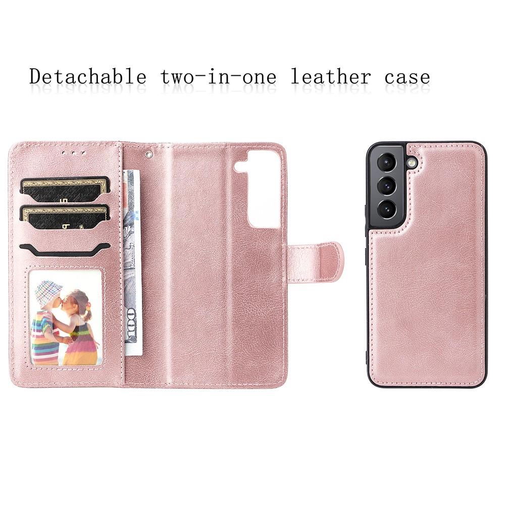 Compatible withSamsung S22 Magnetic 2-in-1 Phone Case Wallet Pink Pink Gold - Image 2