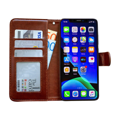 iPhone 12 Leather Case Protection Black Compatible with iPhone 12 - Image 3