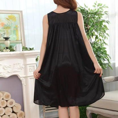 Women's Summer Lace Patchwork Pajamas Nightgown Sleepwear - Image 3