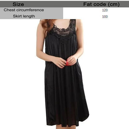 Women's Summer Lace Patchwork Pajamas Nightgown Sleepwear - Image 5