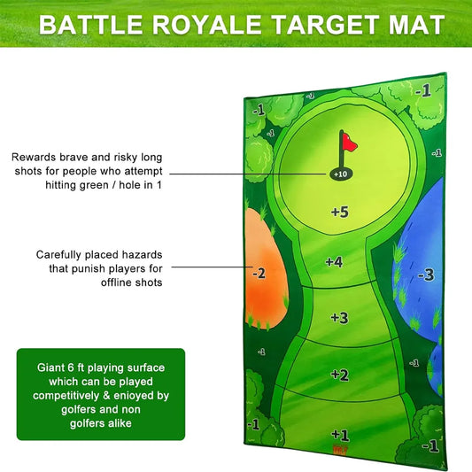 Casual Golf Game Set, 0.8x1.5M Golf Hitting Mat - Image 4