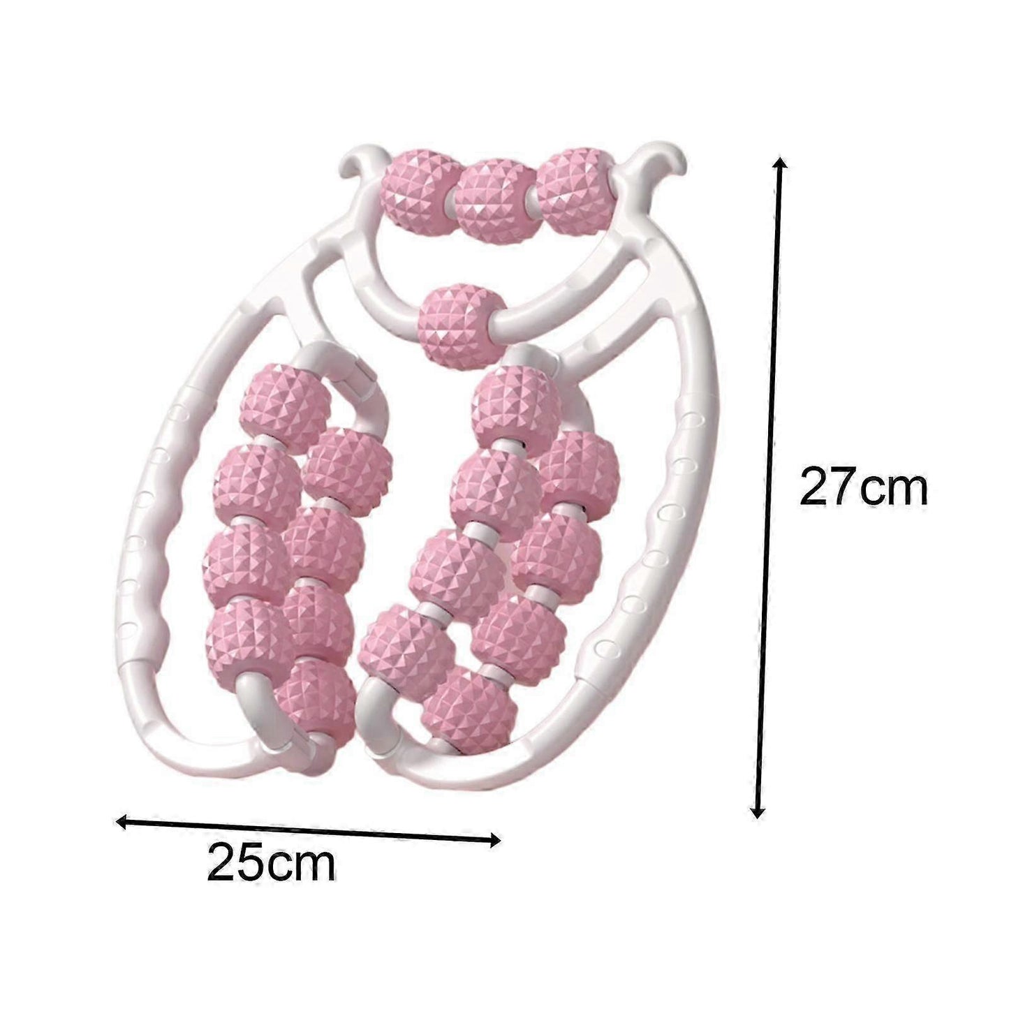 Massage Roller Relax Roller 20 Wheels Tubular Device Arm Leg Massage Circular Leg Clamps for Golfers Elbow Neck Leg Ankle Pink - Image 5
