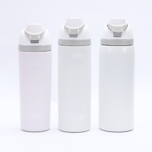 Insulated Stainless Steel Water Bottle with Straw,White & 24 oz, BPA-Free, for Travel, Sports, Outdoors - Image 2