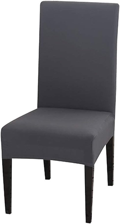 Stretch Washable Chair Covers Set of 4, Removable Decoration Protection Seat Covers for Hotel Use grey-tfrf grey - Image 5