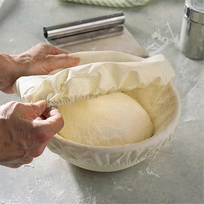 Round Handmade Rattan Bread Proofing Basket 23x8cm Compatible with Artisan Baking - Image 4