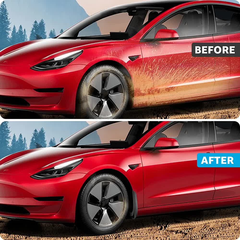 Tesla Model 3 Mud Guards Set of 4 Front and Rear Fenders White Compatible with Tesla - Image 3
