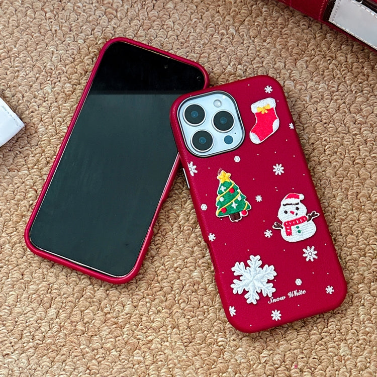 Compatible with Apple iPhone 16 Pro Max Case 3D Christmas Frosted PC Hybrid TPU Cover - Image 3