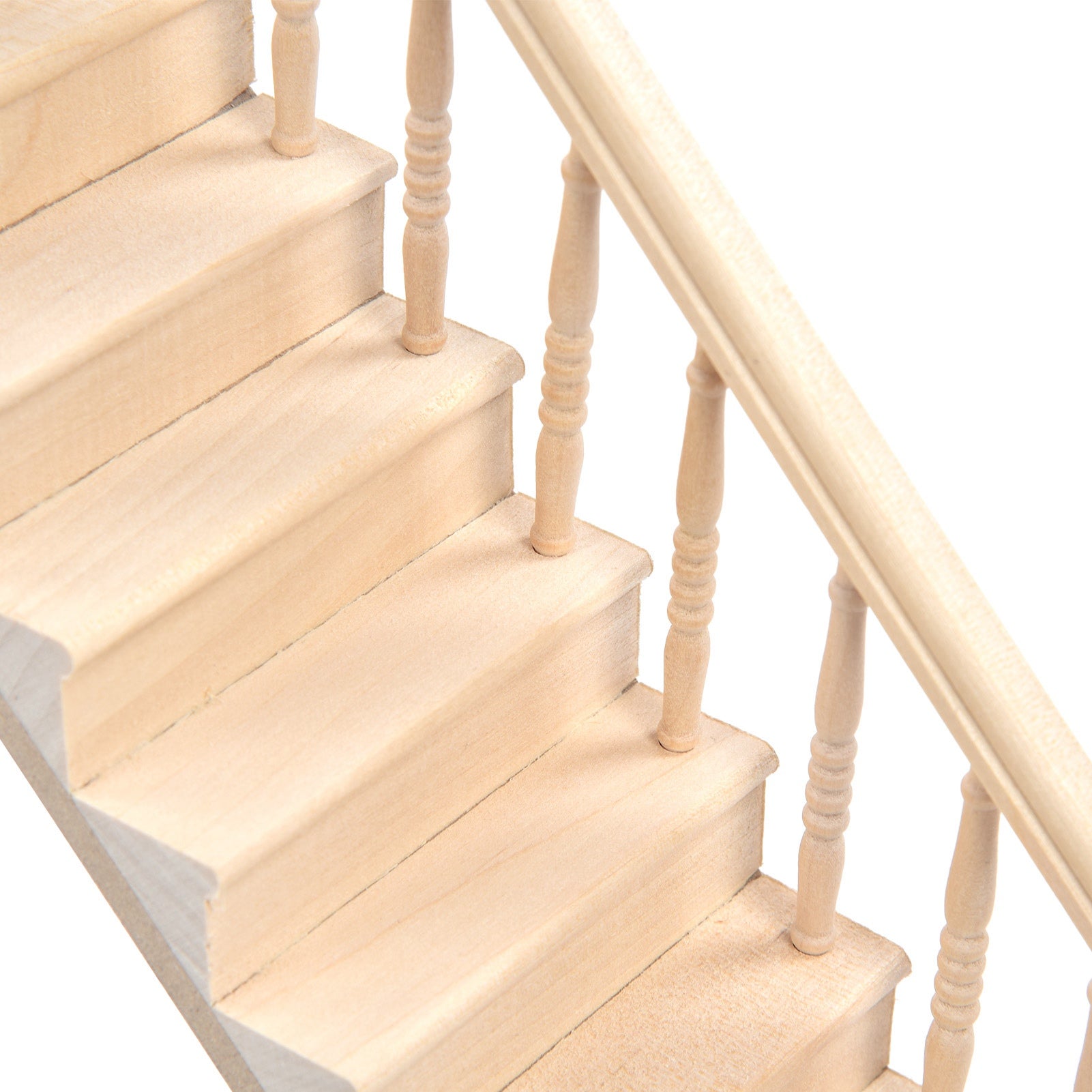 1/12 Scale Dollhouse Staircase DIY Miniature Smooth Rounded Corners Birch Material for Crafts - Image 3