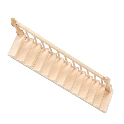 1/12 Scale Dollhouse Staircase DIY Miniature Smooth Rounded Corners Birch Material for Crafts - Image 5