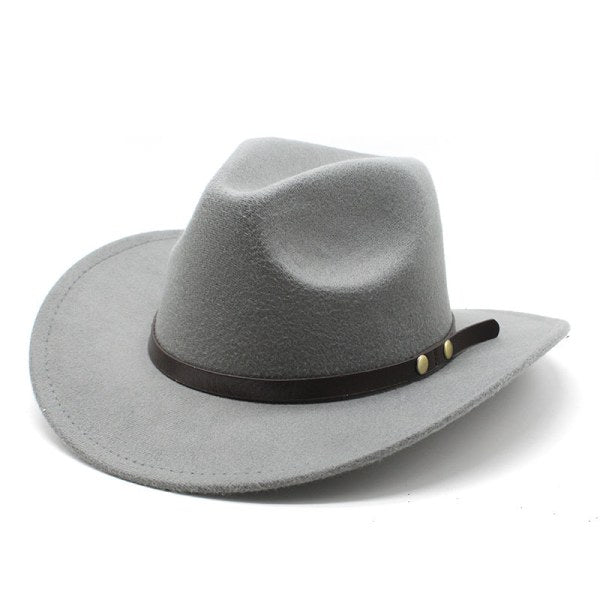 Cowboy Hat Pink Felt Rolled Brim Riding Hat for Men Women Compatible with American Western Style - Image 4