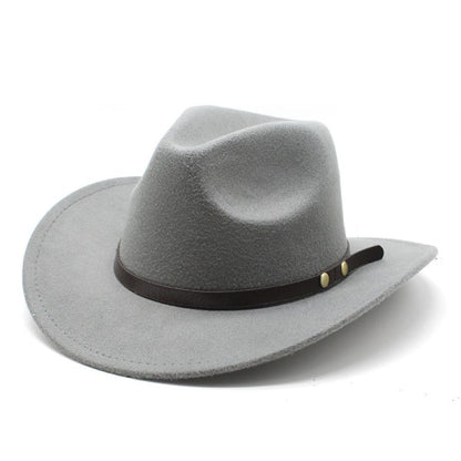 Cowboy Hat Pink Felt Rolled Brim Riding Hat for Men Women Compatible with American Western Style - Image 4