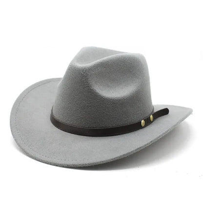 Cowboy Hat Pink Felt Rolled Brim Riding Hat for Men Women Compatible with American Western Style - Image 4