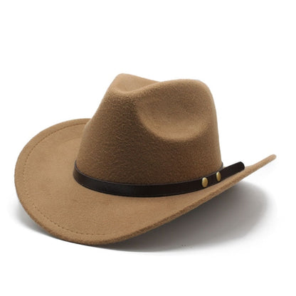 Cowboy Hat Pink Felt Rolled Brim Riding Hat for Men Women Compatible with American Western Style - Image 6