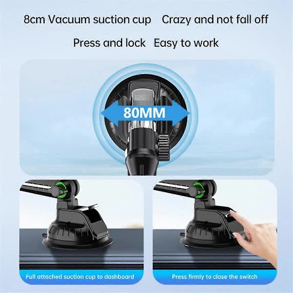 Tablet Holder for iPad Pro Air 4-13 inch Compatible with Car SUV Truck Long Arm Suction Cup Mount Windshield Window Black - Image 5