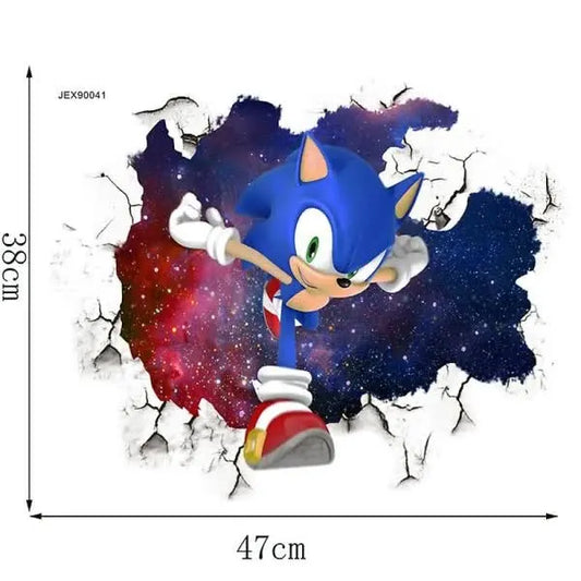 3D Sonic Wall Sticker for Kids Room Graffiti Decoration - Image 2