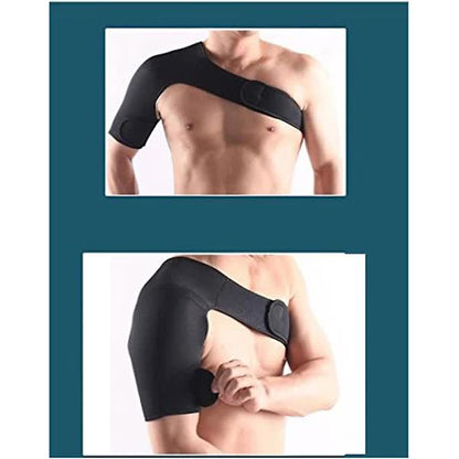 Adjustable Shoulder Support Belt for Sports Protection - Right Shoulder (Black) - Image 2