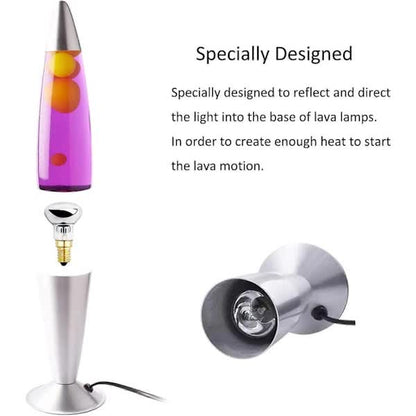E14 R39 25W Dimmable Warm White 2600K Incandescent Bulb 250LM Small Reflector Bulbs Compatible with Heating Bubble Lamp Rocket Lamp Glitter Lamp - Image 3