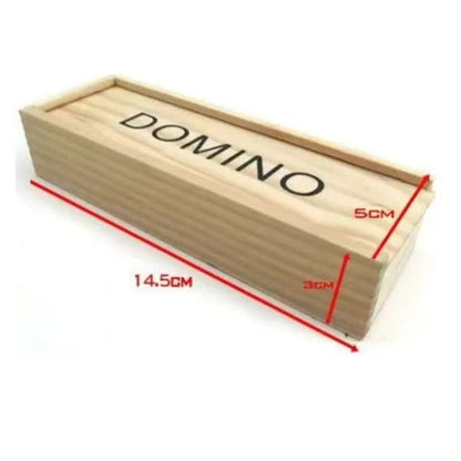 Wooden Domino Game 28 Pieces with Sliding Lid Case - Educational Aid for Children and Adults, Black Color - Image 2