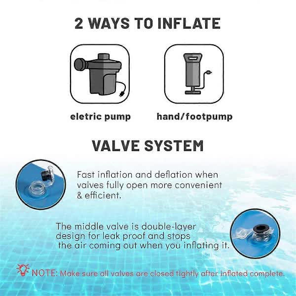 Extra thick winter air cushion for above ground pools, prevents ice damage Blue - Image 4