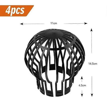 Black Gutter Covers Set of 4, 145 x 11 cm Downpipe Covers for Drainage Protection - Image 3