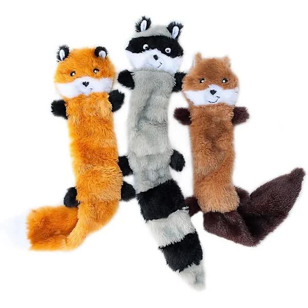 Dog Toys with Squeak and Rattles 3-Pack Plush Chew Toys for Large Medium Dogs - Image 3