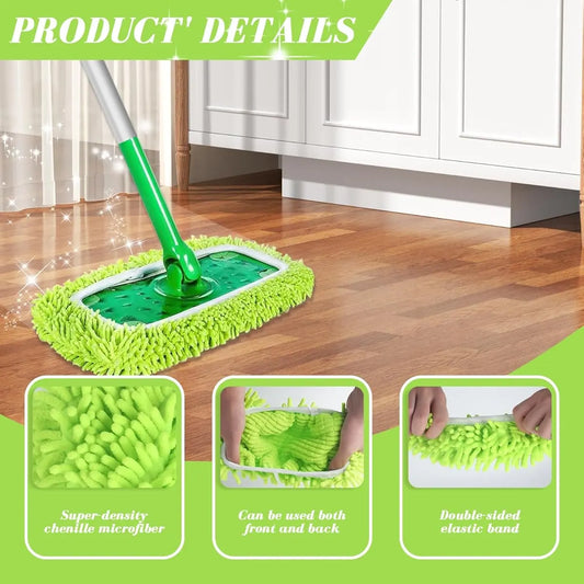 Microfiber Mop Refill Cloths for Swiffer Sweeper and Steam Mops, Reusable Washable Pads for Tile Floors - Image 3