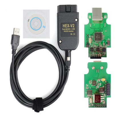 VCDS HEX-V2 OBD2 Diagnostic Cable for VW Audi Skoda Seat VAG Cars, USB Interface Scanner with VCDS Software, Unlimited VINs, Multi-Language - Image 2