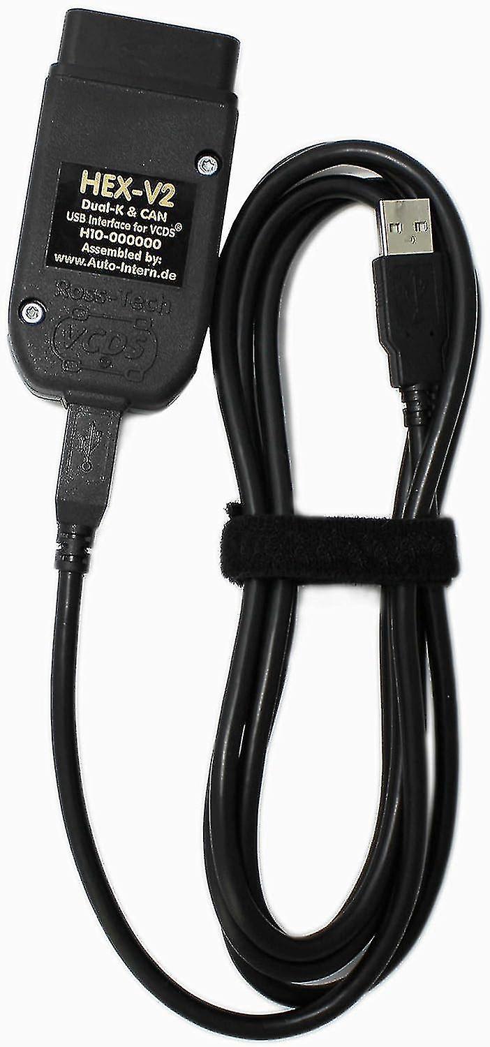 VCDS HEX-V2 OBD2 Diagnostic Cable for VW Audi Skoda Seat VAG Cars, USB Interface Scanner with VCDS Software, Unlimited VINs, Multi-Language - Image 4