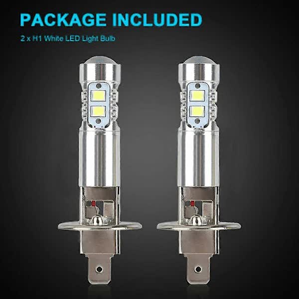 H1 LED Headlight Bulbs High and Low Beam Fog Lights 100W 6000K Conversion Kit 2x - Image 3