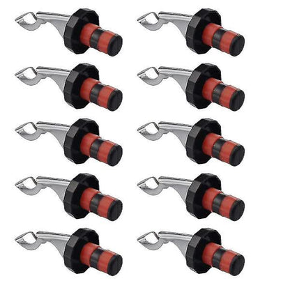 Wine Cork Stoppers 10 Pack Reusable Airtight Leakproof Seal for Beverage Bottles Manual Expanding Design