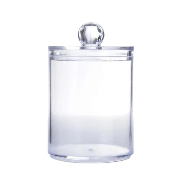 Sophisticated Crystal Glass Apothecary Jars with Removable Lids for Bathroom Vanity Organizers and Decor - Image 2