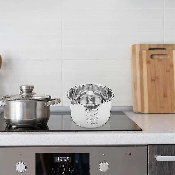 Stainless Steel Pressure Cooker Inner Pot 6L Compatible with Rice Cooker - Image 5
