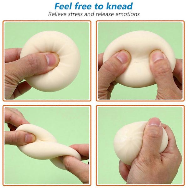 3pcs Dumpling Squeeze Stress Balls, Sensory Toys, Party Favors Handballs - Image 3