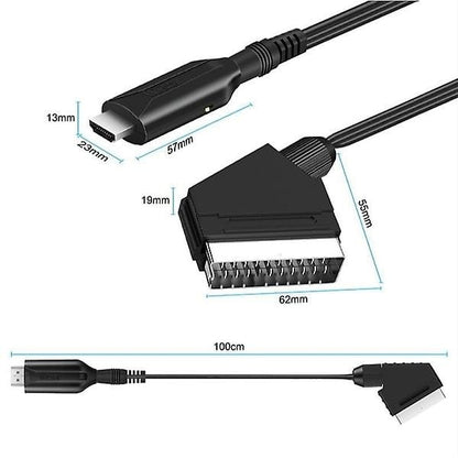 SCART to HDMI Converter Adapter 1080P Plug and Play - Image 2
