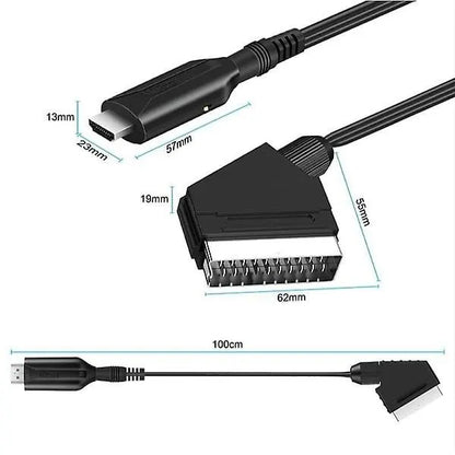 SCART to HDMI Converter Adapter 1080P Plug and Play - Image 2