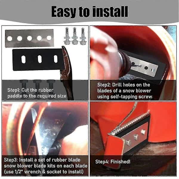 Snowblower Impeller Kit 1/4 Inch 3-Blade Universal for 2-Stage Machine Modification - Image 3