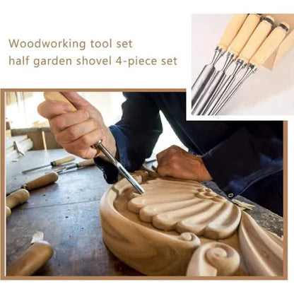 Woodcarving Chisels Set 6mm 12mm 18mm 24mm 4pcs Professional Woodworking Tools Wood Carving Sculpture Carpenter Craft - Image 4