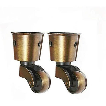 High Load Capacity Brass Furniture Casters Set of 2 Universal Compatible with Various Brands