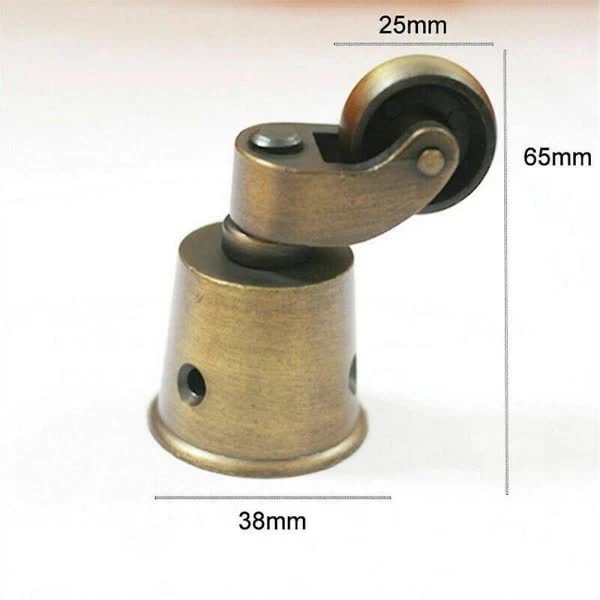 High Load Capacity Brass Furniture Casters Set of 2 Universal Compatible with Various Brands - Image 2