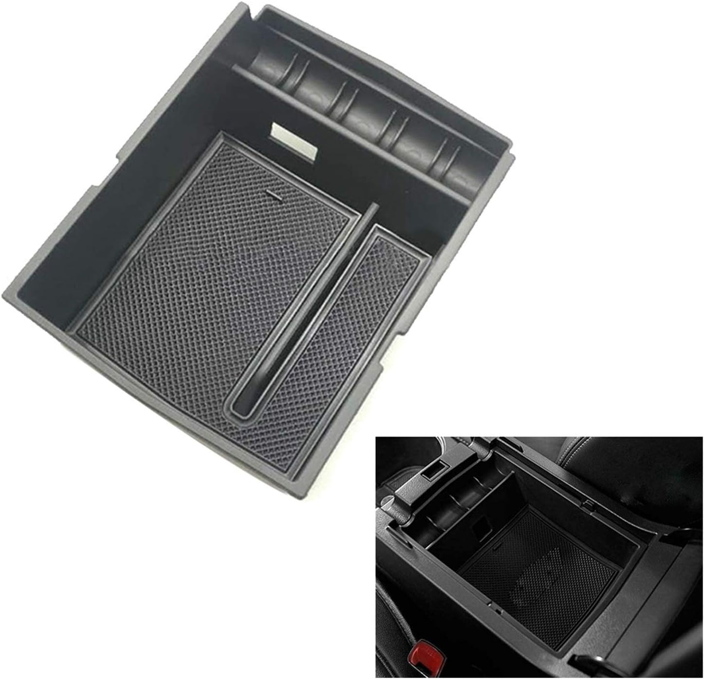 1pc Car Center Console Armrest Organizer Storage Box Tray Insert Black Fit for Subaru Outback 2015-2019 Auto Storage Tray LiMePng - Image 2