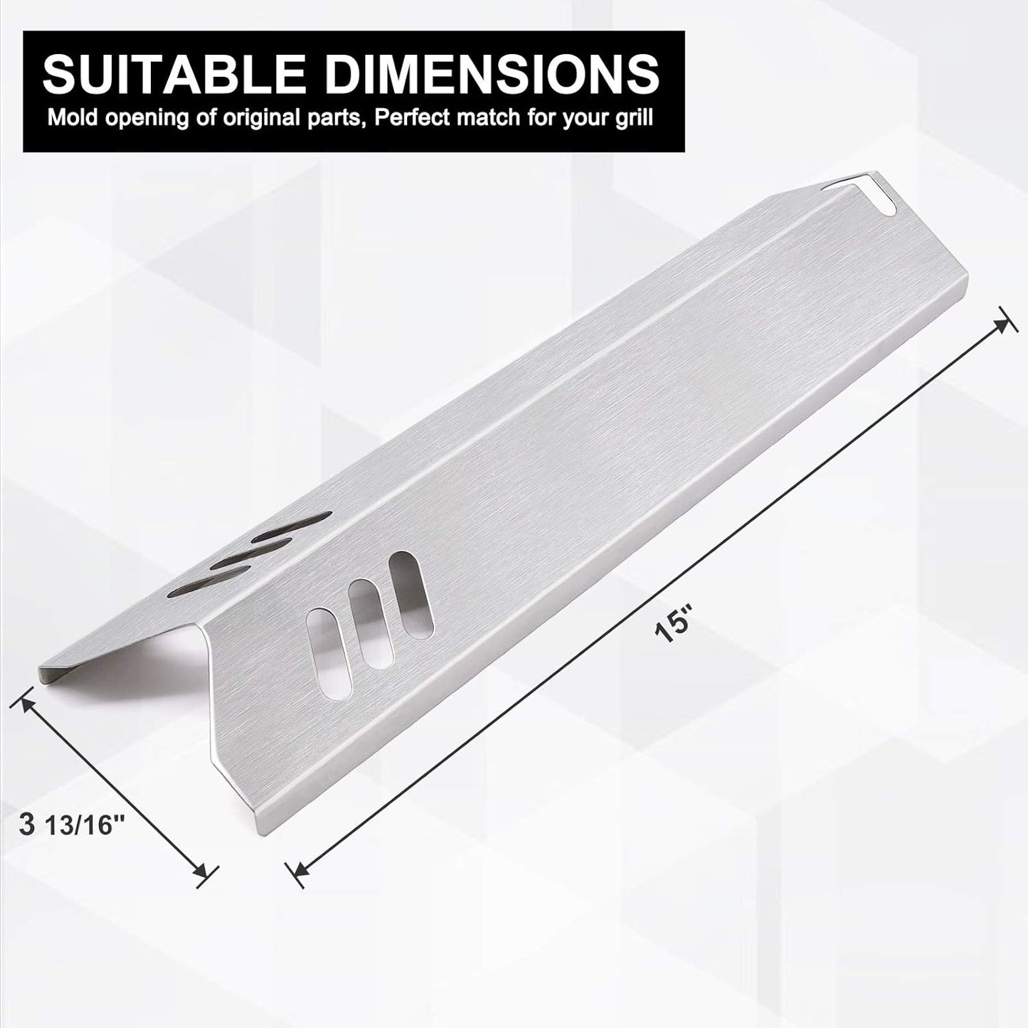 Heat Tents for Dynaglo Dyna-Glo DGF493BNP, Backyard Grill BY13-101-001-12 BY14-101-001-02, BHG BH13-101-099-01 BH15-101-099-02 GBC1562W Grills, 4-Pack Heat Plates Heat Shields - Image 4