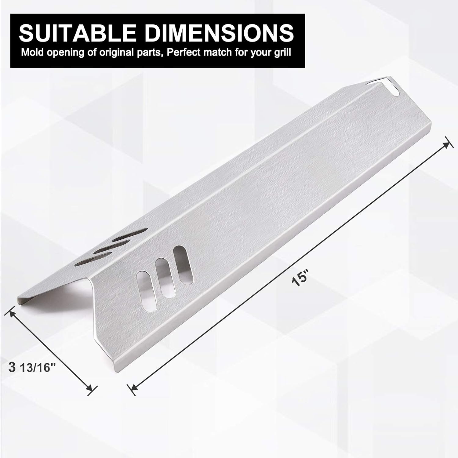 Heat Tents for Dynaglo Dyna-Glo DGF493BNP, Backyard Grill BY13-101-001-12 BY14-101-001-02, BHG BH13-101-099-01 BH15-101-099-02 GBC1562W Grills, 4-Pack Heat Plates Heat Shields - Image 4