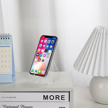 Fancial Acrylic Cell Phone Stand, Portable Phone Holder, Clear Phone Stand for Desk, Compatible with iPhone 15 14 13 12 Pro Max Mini 11 Xr Plus SE, Android Smartphone, Pad, Tablet, Desk Accessories - Image 4