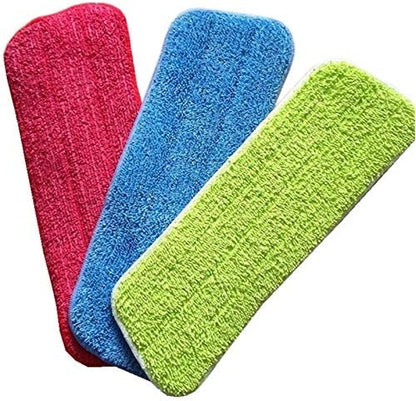 Microfiber Spray Mop Replacement Heads for Wet/Dry Mops,Flat Replacement Heads for Floor Cleaning and Scrubbing Microfiber Pros,Cleaning Pads Compatible with Bona Floor Care System (3 Pack, Blue) - Image 4