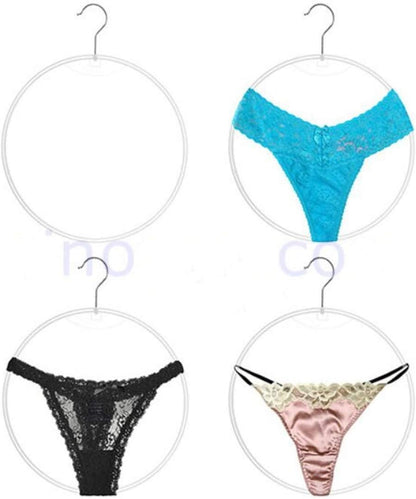 20PCS Thong Underwear Display Ring Hanger 12", Plastic Round Circle Loop Hook Bikini Swimwear Lingerie Brief Display Hoop Rack Holder - Image 3