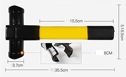 Steering Wheel Lock Strong Heavy Duty Anti-Theft Steering Wheel Lock Anti-Theft Retractable Hook Car Clutch Pedal Lock for Car Truck SUV Van Security with 2 Keys - Image 2