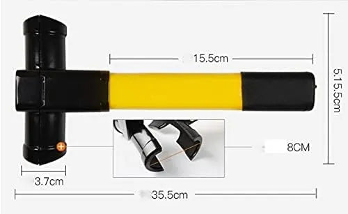 Steering Wheel Lock Strong Heavy Duty Anti-Theft Steering Wheel Lock Anti-Theft Retractable Hook Car Clutch Pedal Lock for Car Truck SUV Van Security with 2 Keys - Image 2